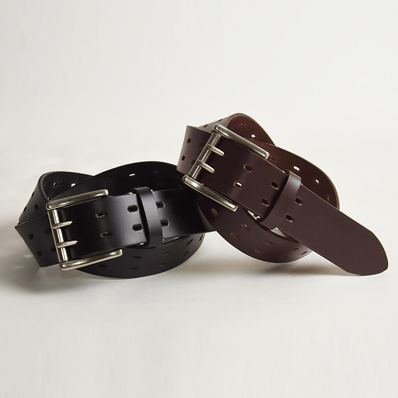 楽天市場】日本製 飯田工房 いいだこうぼう ダブルピン レザーベルト