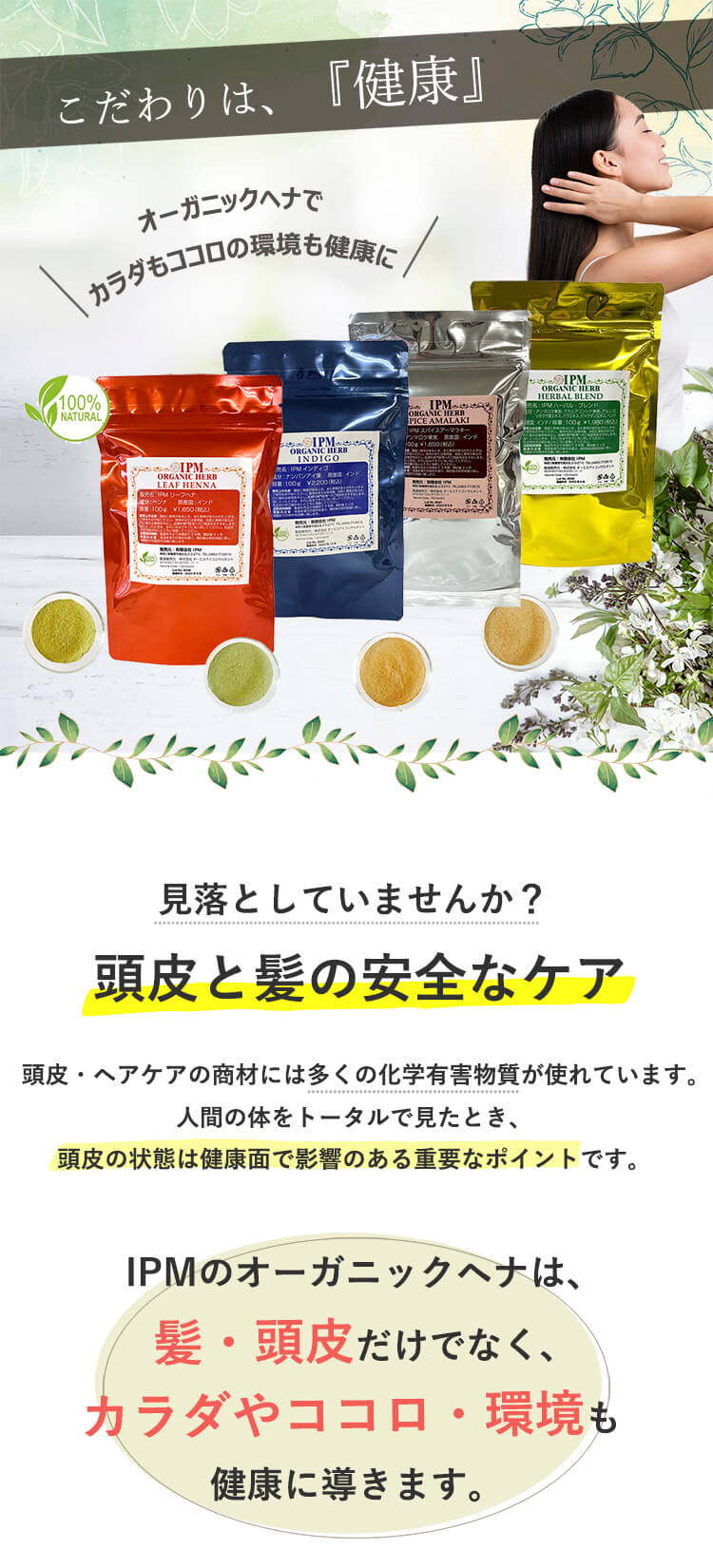 楽天市場】IPM インディゴ 100g 12時迄注文は当日出荷 毛染め4点セット