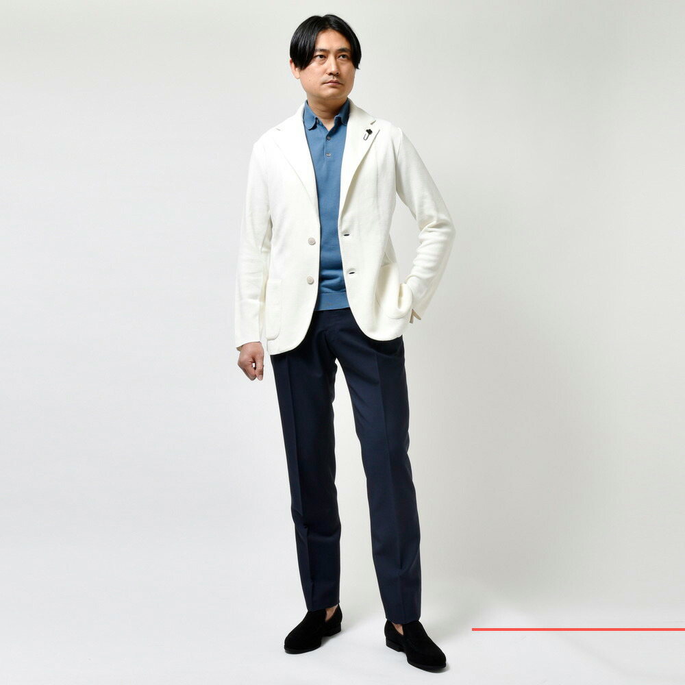 LARDINI（ラルディーニ）コットンミラノリブニットジャケット LJM56