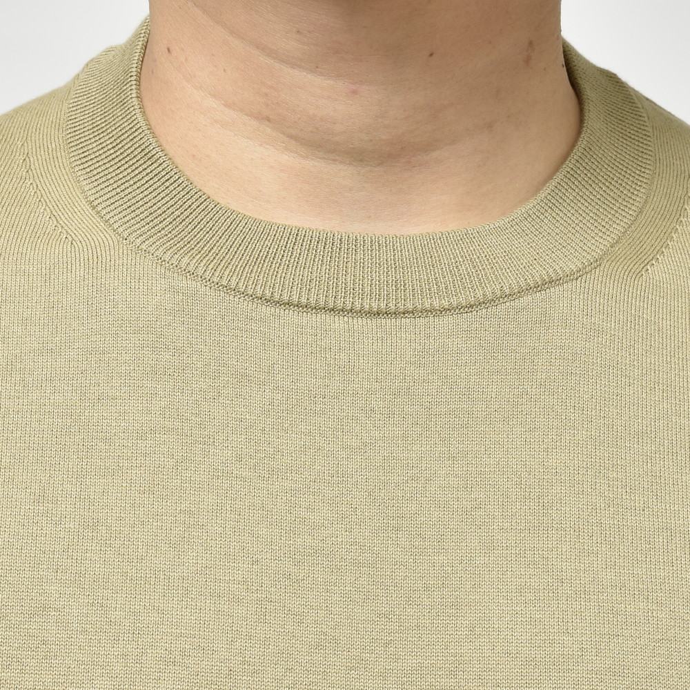 SALE】YLEVE（イレーヴ）ハイゲージギザコットンクルーネックニット