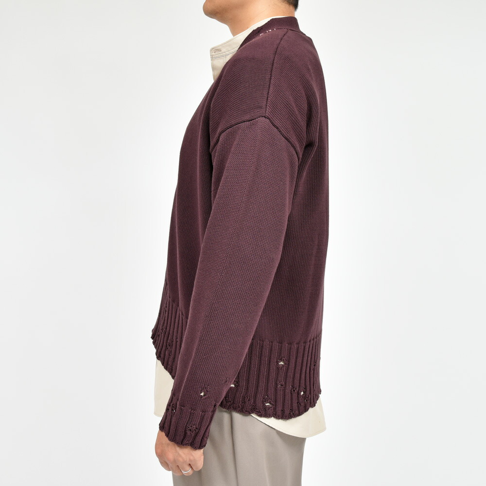 SALE】MARNI（マルニ）コットンダメージニットカーディガン CDMG0136Q0