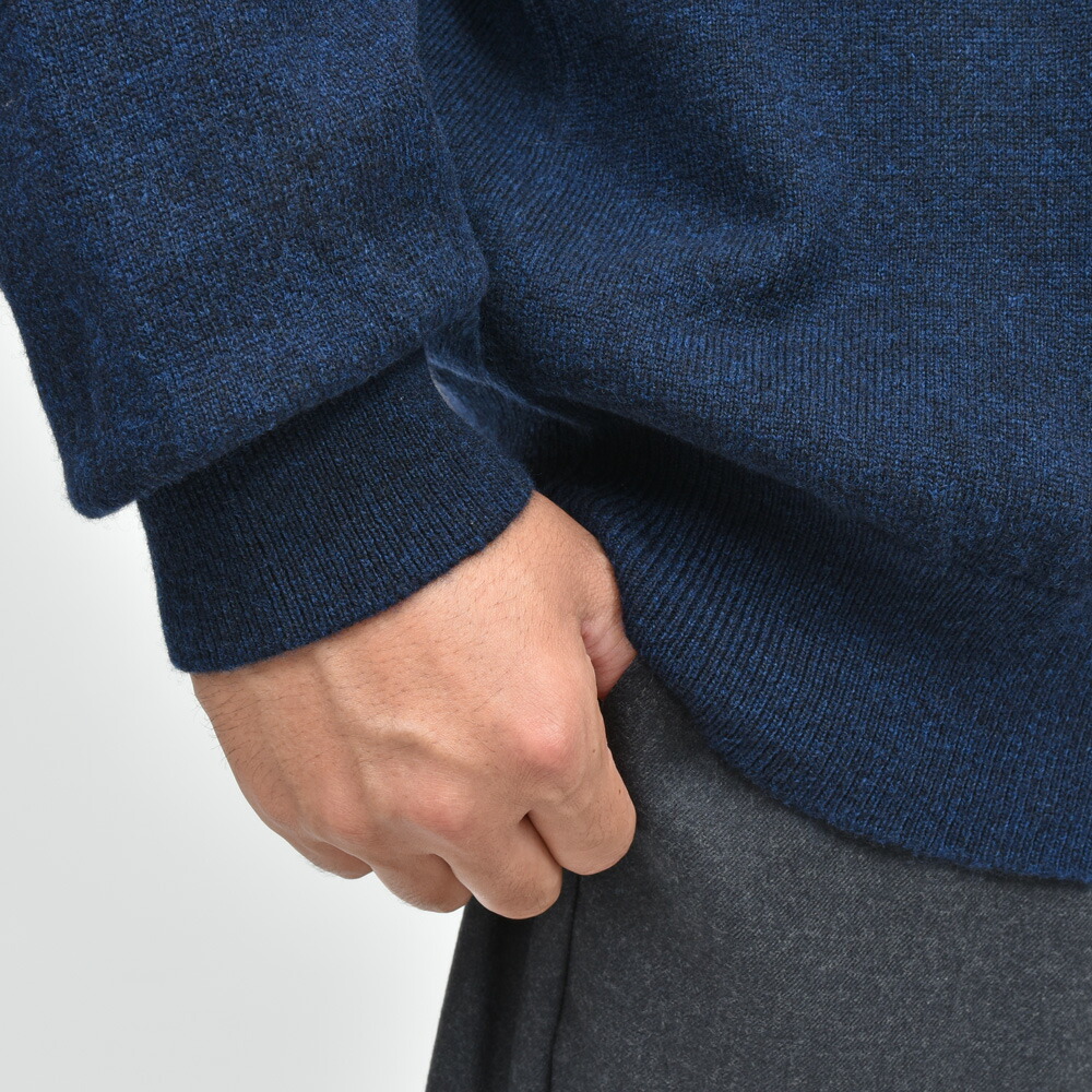 コムデギャルソンシャツ 定番クルーネックニット セーター ネイビー L