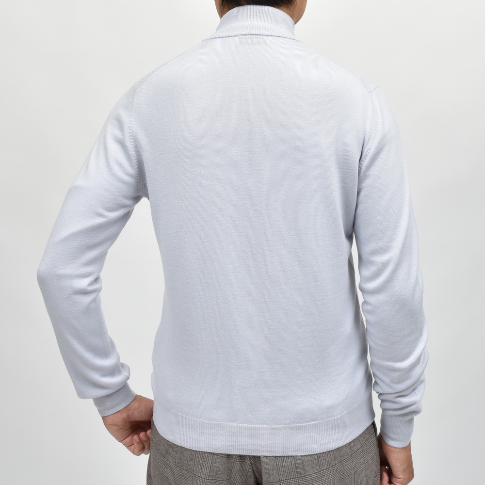 GRAN SASSO（グランサッソ）12ゲージウールスタンドカラージップニット