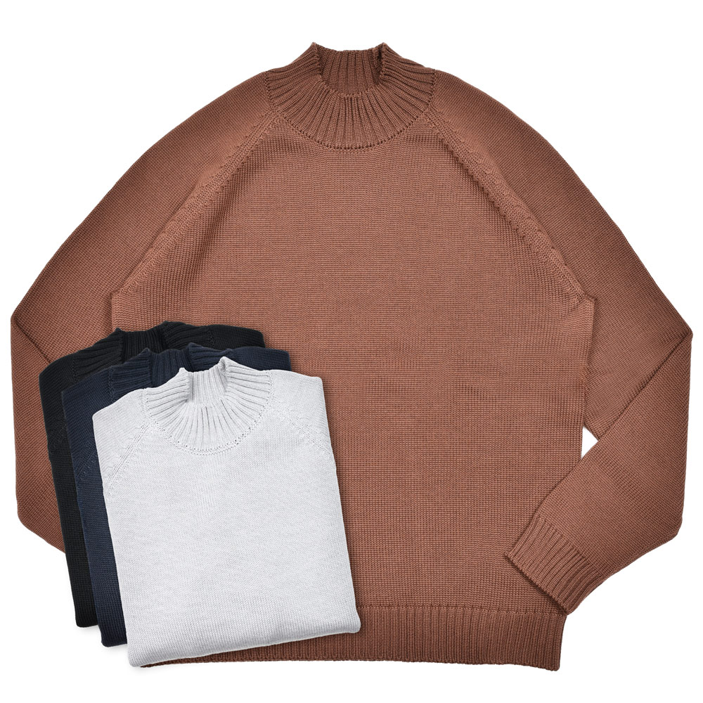 ZANONE（ザノーネ）5ゲージウールモックネックニット SLIM FIT/472