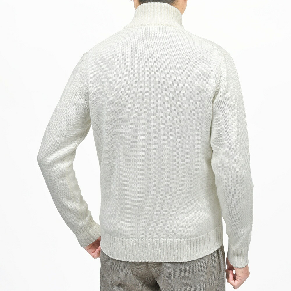 ZANONE（ザノーネ）5ゲージウールスタンドカラーニットカーディガン