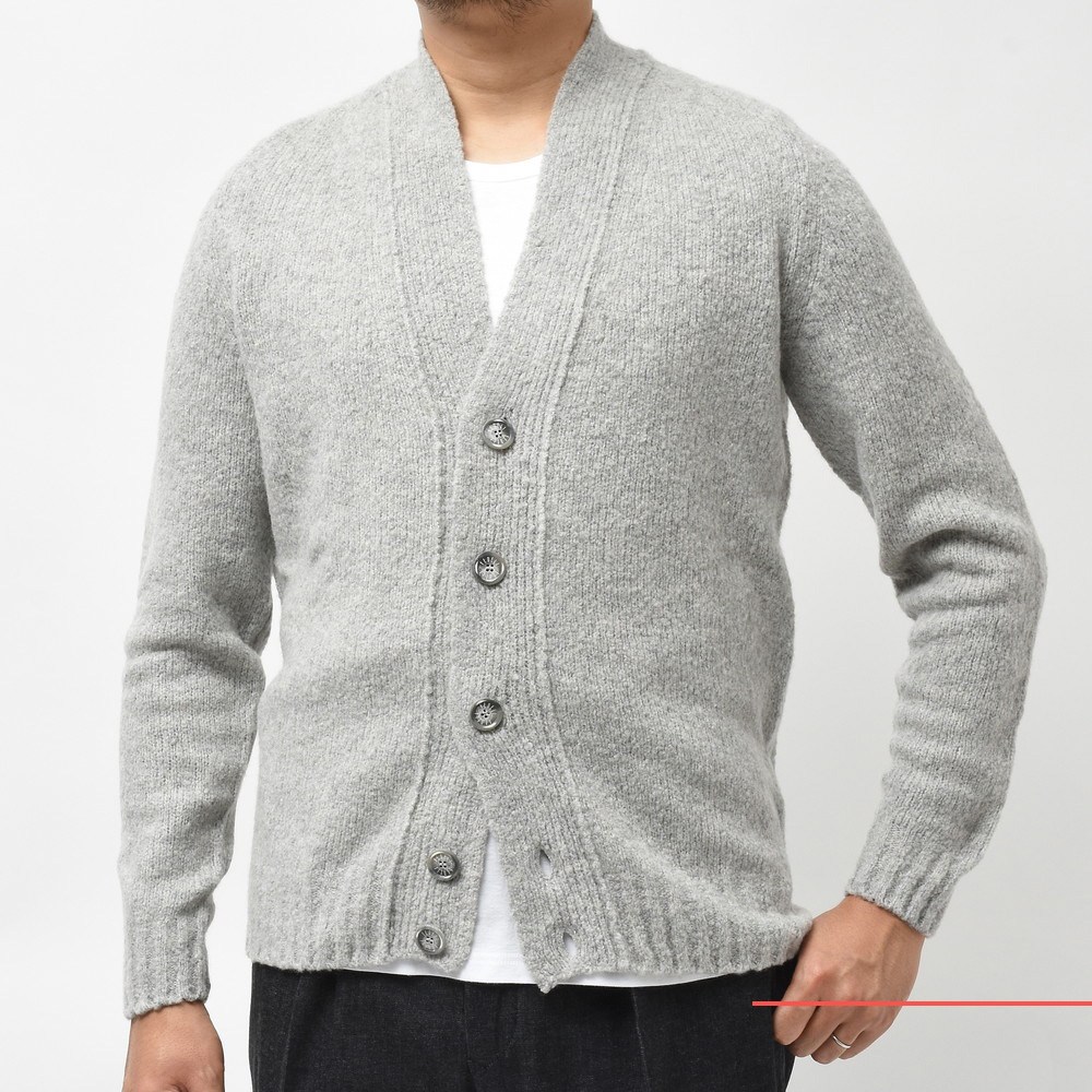 FEDELI（フェデーリ）ウールカシミアナイロンブークレソリッドニット