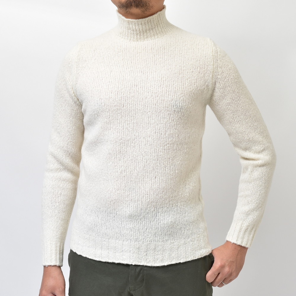 FEDELI（フェデーリ）ウールカシミアナイロンブークレソリッドモック