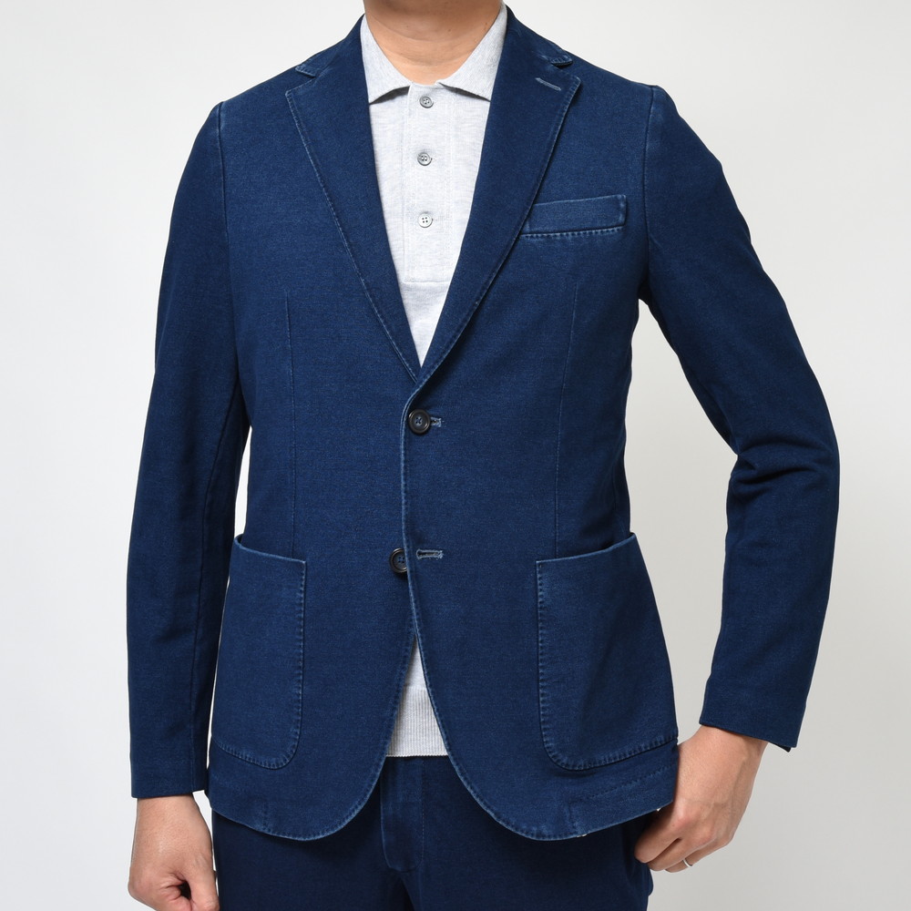 CIRCOLO1901（チルコロ1901）コットンデニムライクジャージ2B