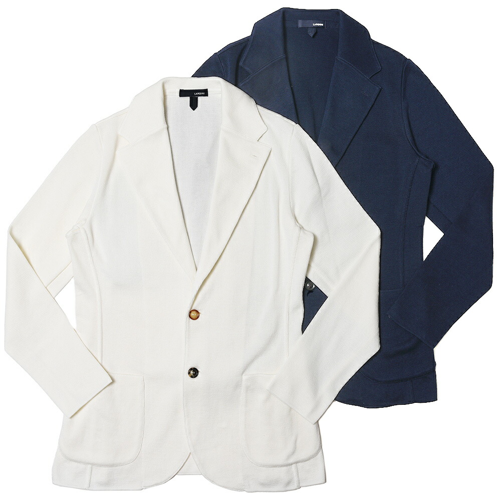 LARDINI（ラルディーニ）コットンミラノリブソリッドニットジャケット