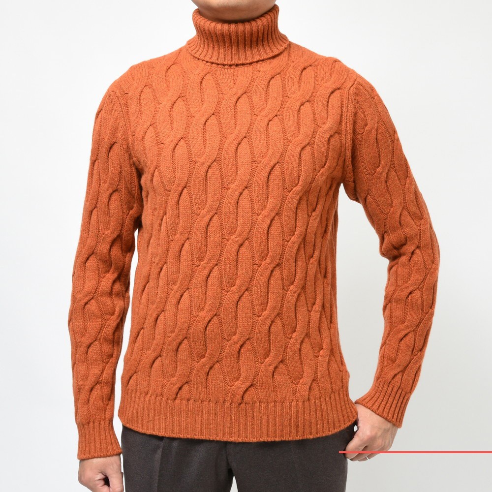 ZANONE（ザノーネ）5ゲージウールケーブルタートルネックニット DV