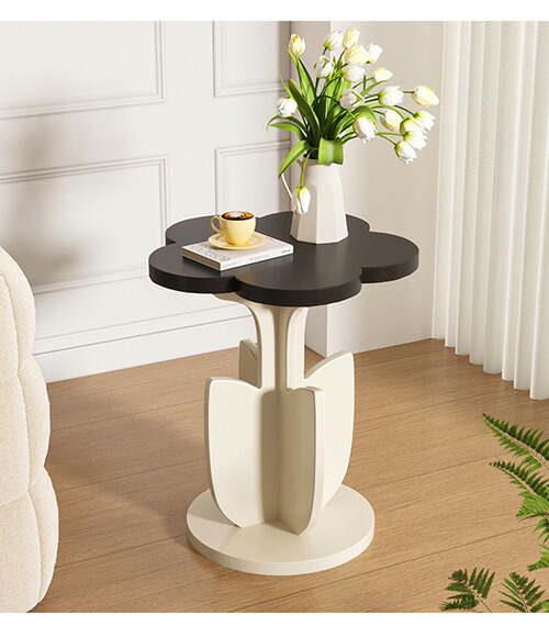 楽天市場】【table100】ナイトテーブル 花の形の小さなコーヒー