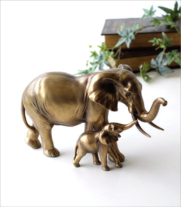 楽天市場】ゾウ 置物 オブジェ おしゃれ ぞう 象 エスニック ゴールド