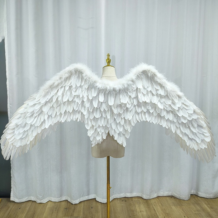 楽天市場】コスプレ 翼 天使の羽 フェザー 白 ワイヤー調整可能 155cm