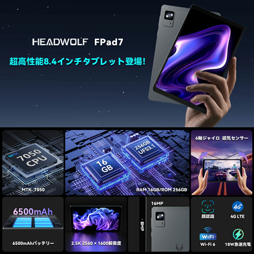 楽天市場】「クーポンで26999円」 8インチ タブレット Headwolf FPad7