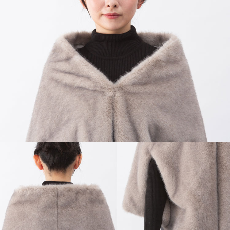 ミンク風 エコファー 2way ケープ | すべての商品 | エルベート ブルー