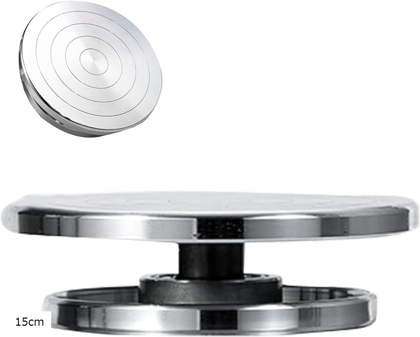 楽天市場】ろくろ 手動 手回し 回転 陶芸 粘土 (シルバー, 15cm