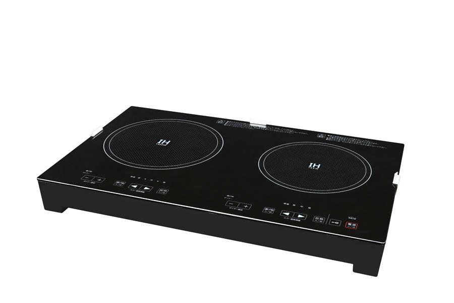 IHクッキングヒーター 2口 工事不要 1400W 置くだけ タッチ式 IHコンロ