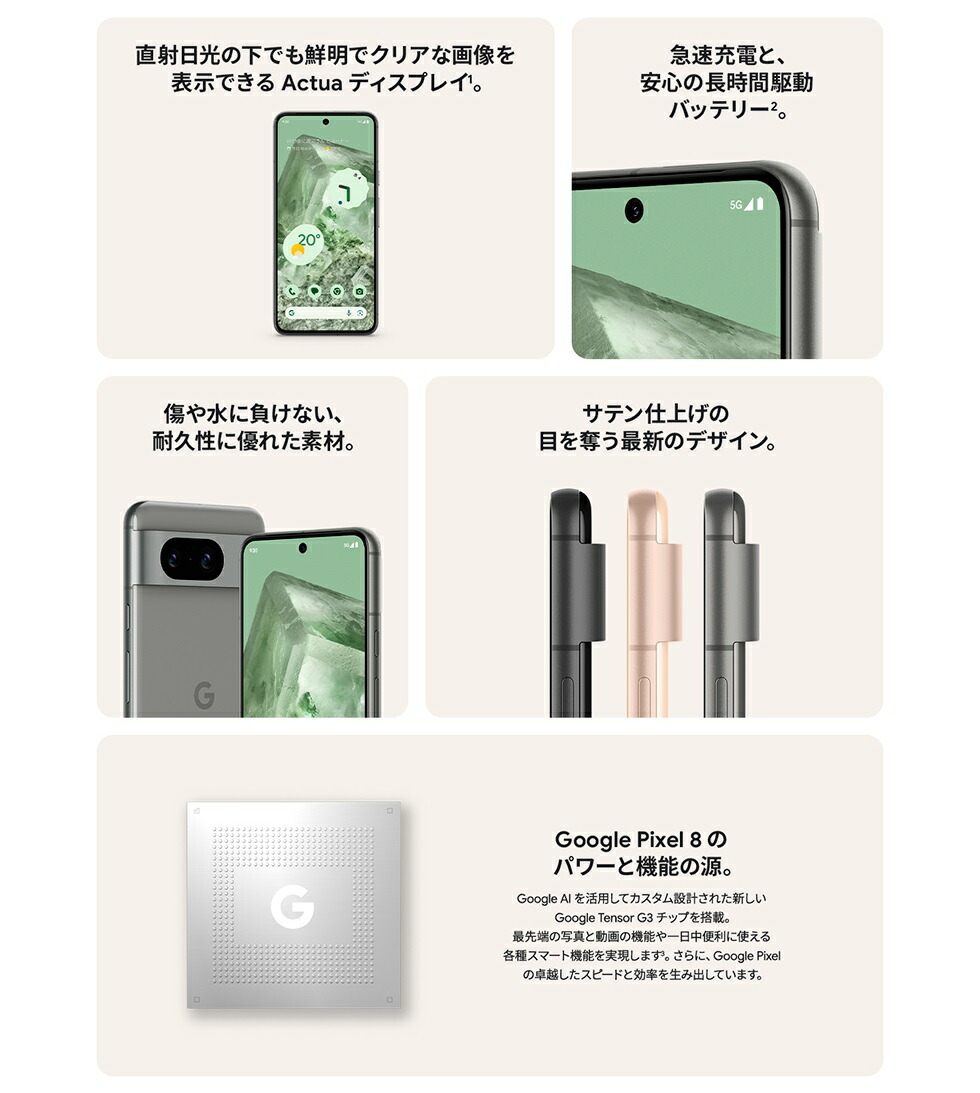 楽天市場】[新品未使用品｜SIMフリー] Google Pixel 8 128GB/256GB