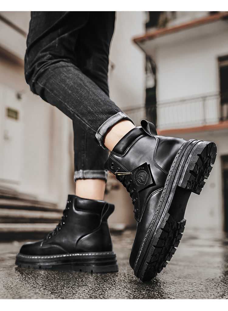 楽天市場】防水 カジュアルブーツ ワークブーツ メンズ ミッドカット