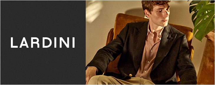 ラルディーニ コットンクレープ モックネックニット 25SS ネイビー ラルディーニ コットンクレープ モックネックニット 25SS ネイビー