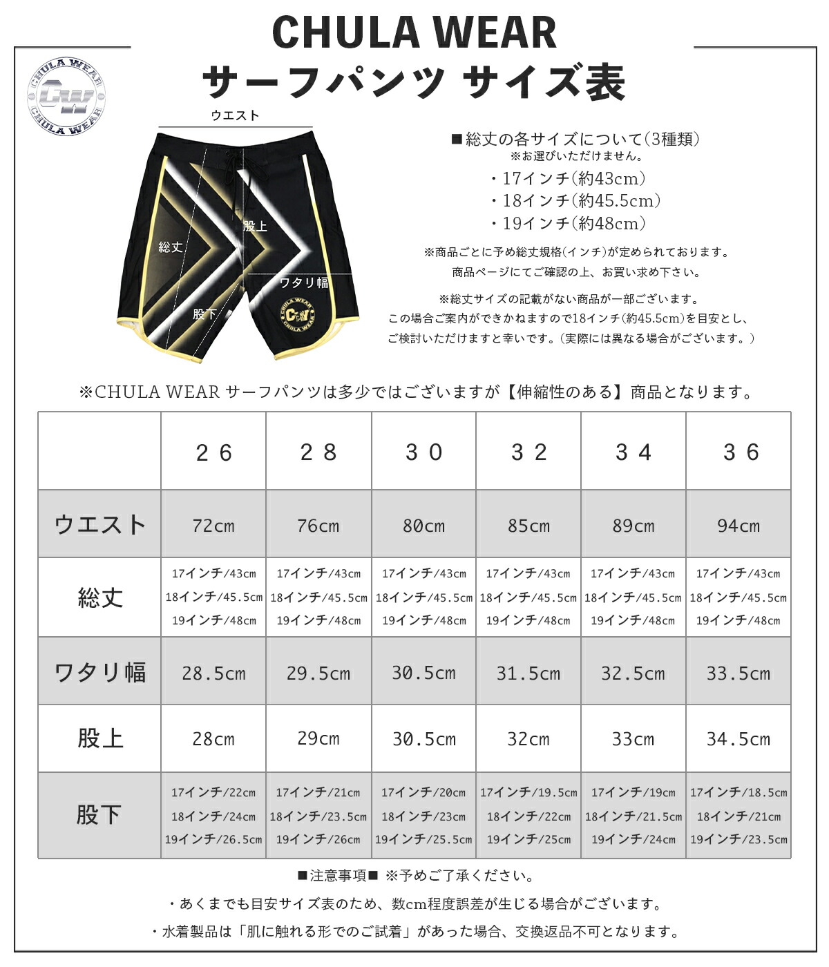 楽天市場】チュラウェア CHULA WEAR サーフパンツ ステージ ショーツ