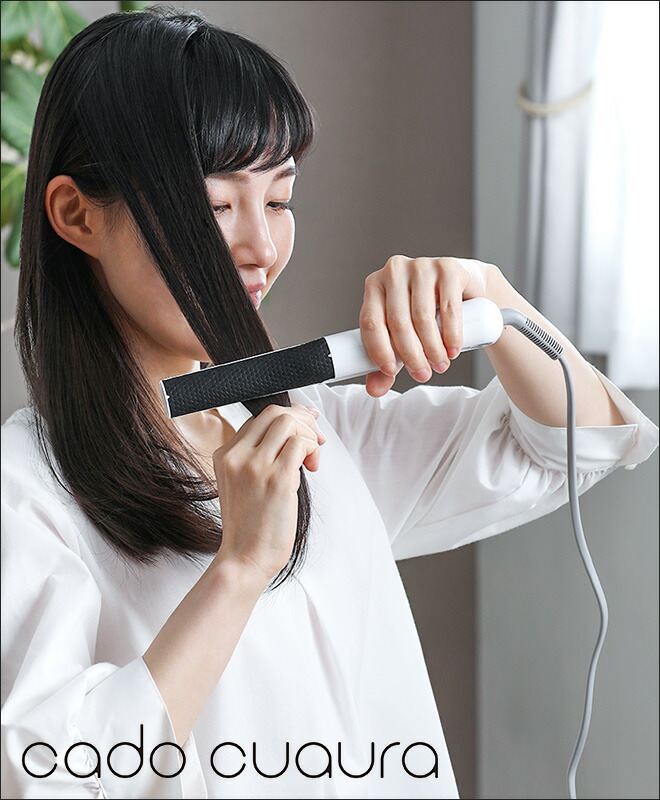 楽天市場】ヘアアイロン 【専用ポーチの特典】 cado cuaura ストレート