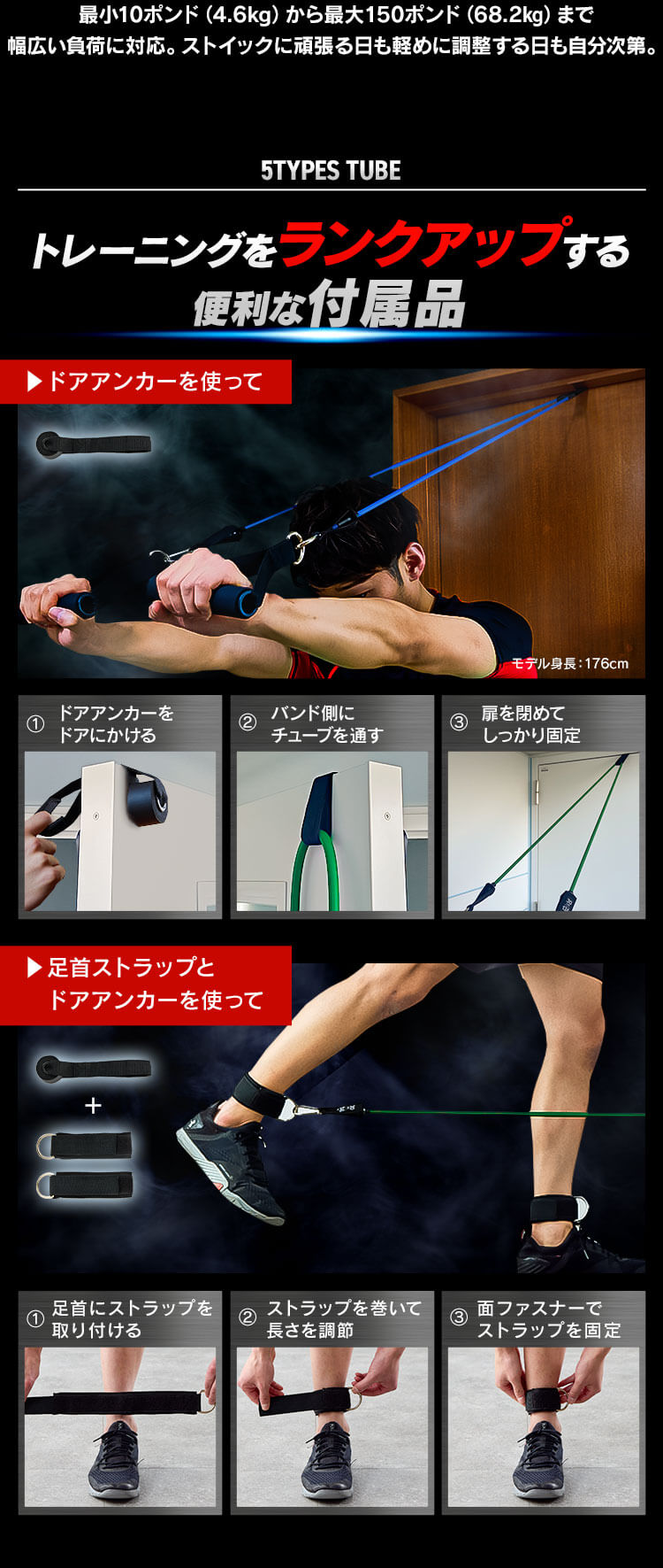 楽天市場】チューブセット 23-213フィットネス ダイエット 健康器具 体