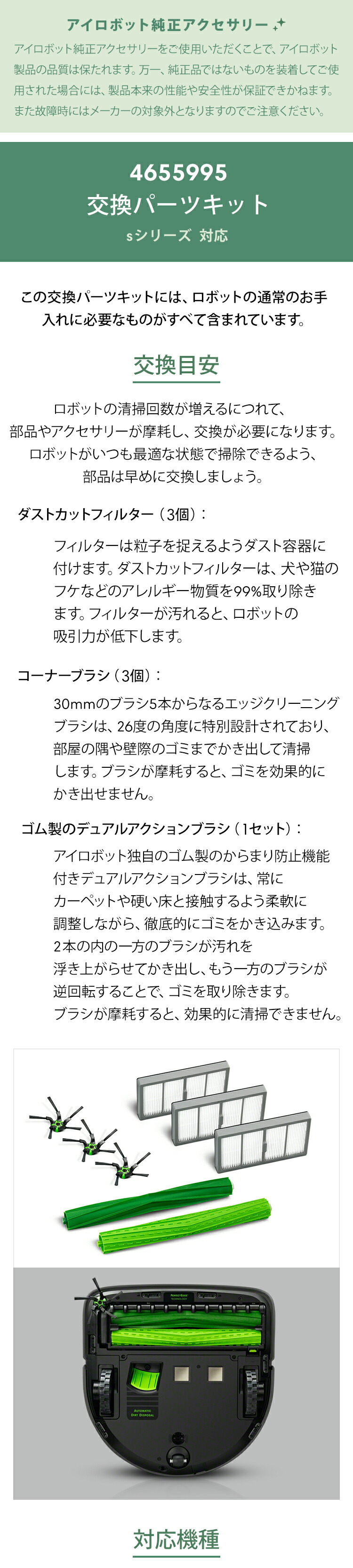 楽天市場】アイロボット 公式 交換備品 4655995 ルンバ s9+ 専用