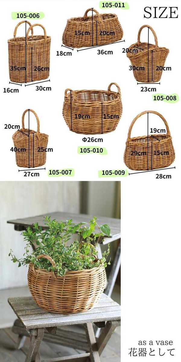 楽天市場】かごバッグ バッグ 花かご フラワーバスケット LacakBasket