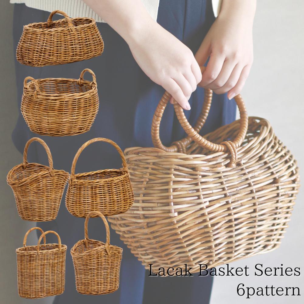 楽天市場】かごバッグ バッグ 花かご フラワーバスケット LacakBasket