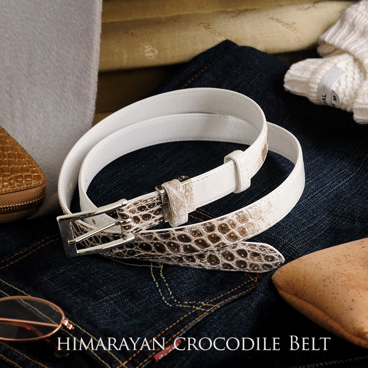 楽天市場】ヒマラヤ クロコダイル レディース ベルト 20mm 日本製 ピン