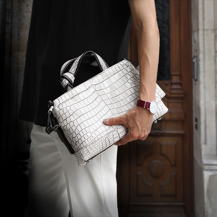 楽天市場】クロコダイル ハンドバッグ メンズ 日本製 センター取り