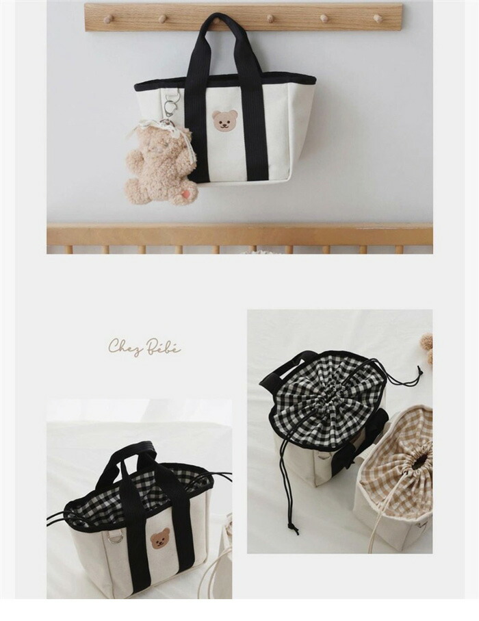 モコモコ☆ 6ポケットマザーズバッグ＆ヌビフリルトートバッグLarge