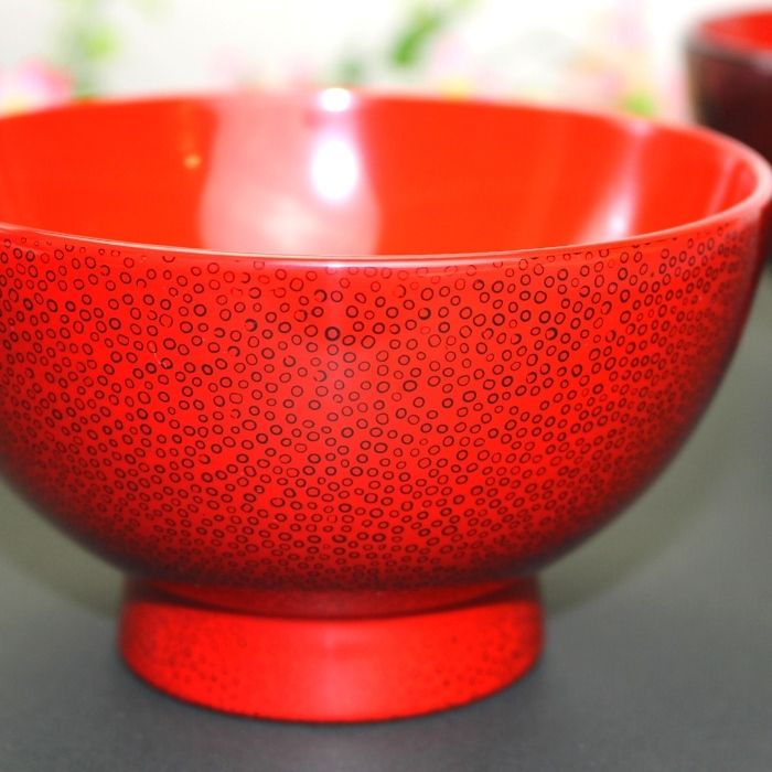 楽天市場】【送料無料】小林漆器 津軽塗 汁椀 木製 七々子塗 黒・赤