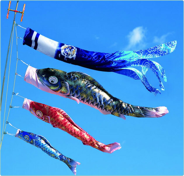 送料無料】コンパクトサイズお庭＆ベランダ用鯉のぼりフルセット