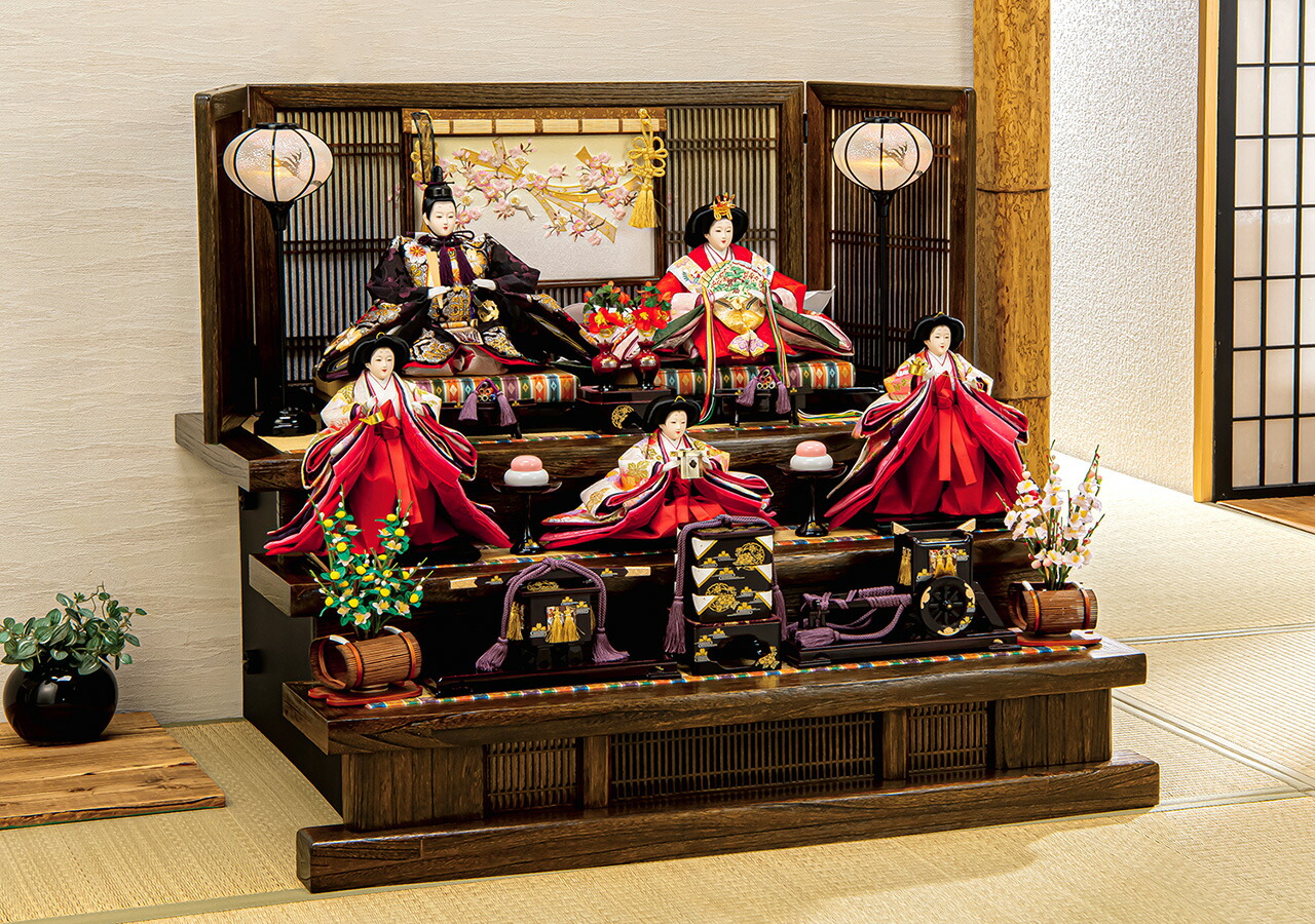 猫舎 三段雛人形 猫舎 三段雛人形