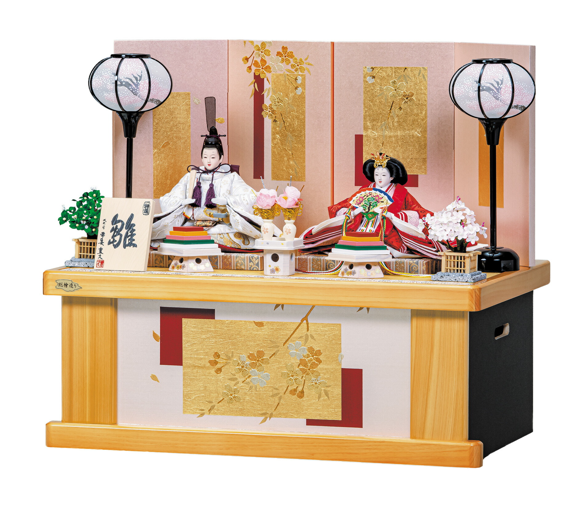 雛人形 コンパクト収納飾りセット【P81203】 華やかさと優雅さが魅力