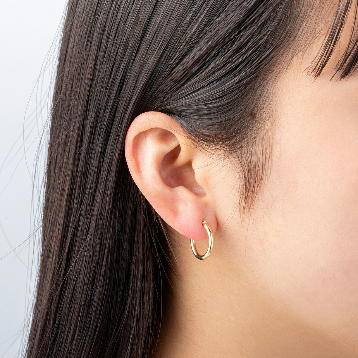 楽天市場】18金 フープピアス メンズ レディース 2mm×15mm K18 18K K18