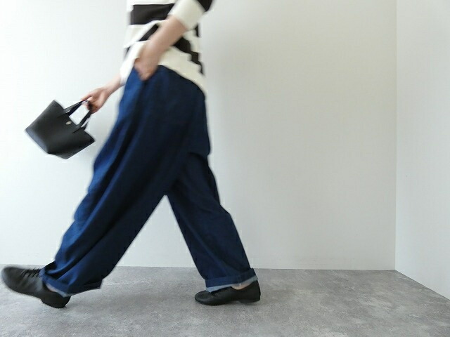 楽天市場】mizuiro ind(ミズイロインド) デニムタックワイドパンツ(3