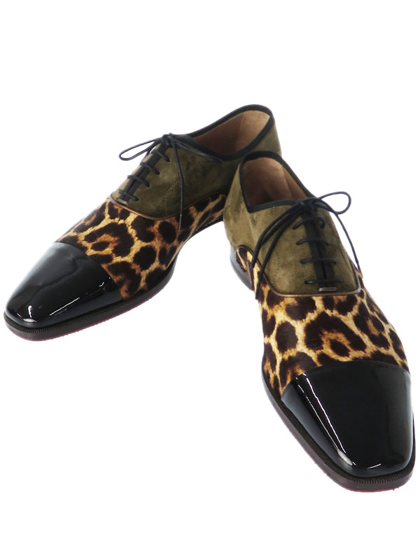 Christian Louboutin】【レオパード柄 ハラコ】【底張り済