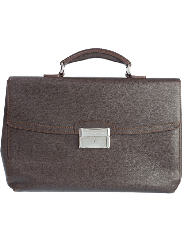 BVLGARI】ブルガリ『レザー ブリーフケース』メンズ ビジネスバッグ 1