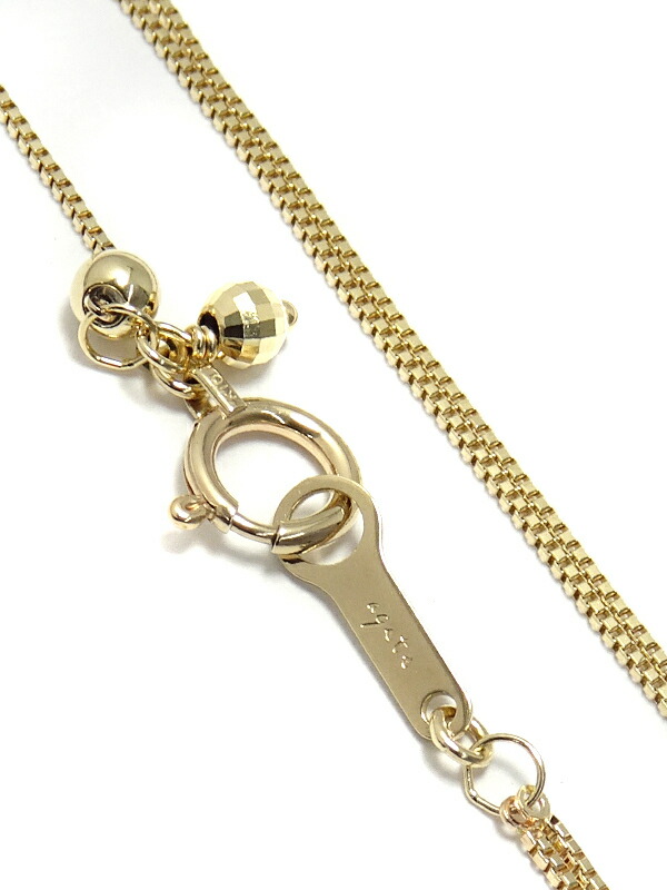 ◇agete◇アガット アンクレット K10 2連 ベネチアンチェーン