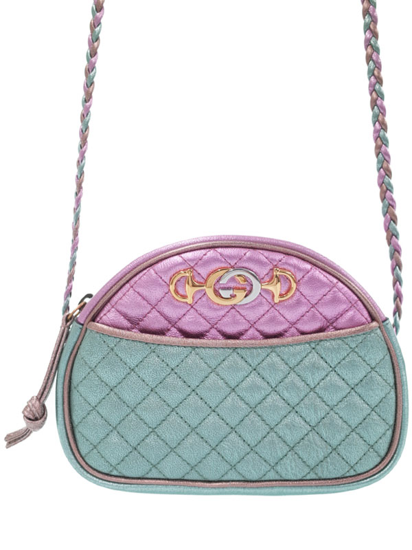 GUCCI】グッチ『ラミネート キルティング レザー ミニショルダーバッグ
