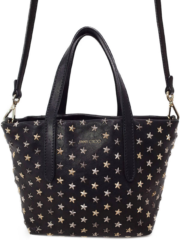 Jimmy Choo】ジミーチュウ『ミニサラ スタースタッズ付 2WAYトート