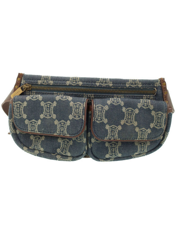 CELINE】【ヴィンテージ】セリーヌ『マカダム デニムウエストポーチ