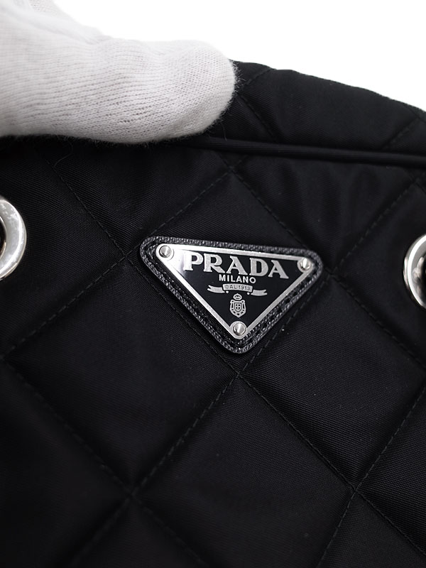 PRADA】プラダ『キルティング ナイロン チェーンショルダーバッグ
