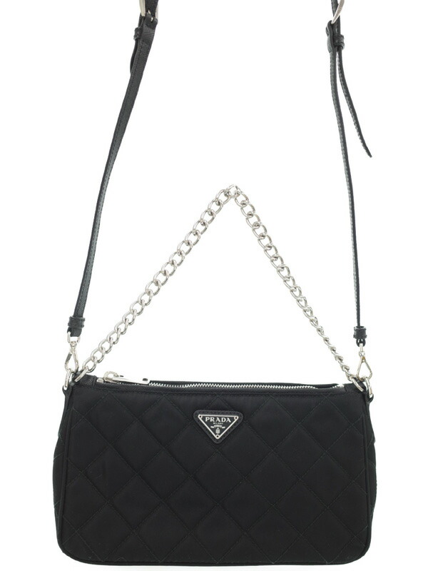 PRADA】プラダ『キルティング ナイロン 2WAYチェーンバッグ