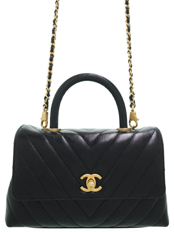CHANEL】シャネル『Vステッチ シェブロン 2WAYハンドバッグ』A92990