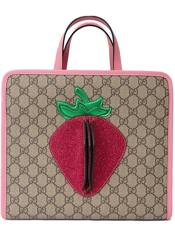 GUCCI】グッチ『チルドレンズ 3Dストロベリー トートバッグ』630589