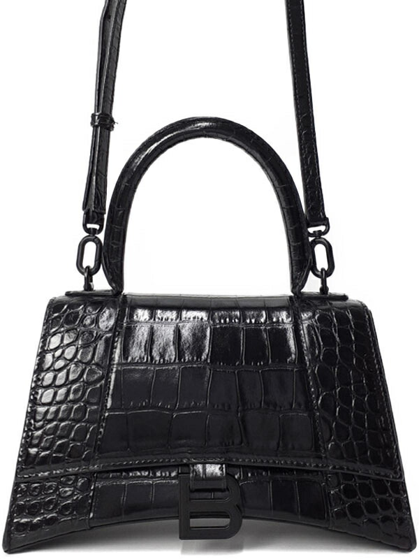 BALENCIAGA】バレンシアガ『クロコ型押し アワーグラス スモール